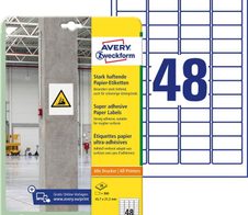 AVERY Zweckform Power-Etiketten L7873-20 weiß 45,7 x 21,2 mm