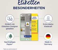 AVERY Zweckform Power-Etiketten L7873-20 weiß 45,7 x 21,2 mm