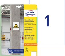 AVERY Zweckform Power-Etiketten L7877-20 weiß 210,0 x 297,0 mm