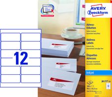 AVERY Zweckform Adressetiketten J8177-25 weiß 99,1 x 42,3 mm