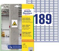 AVERY Zweckform Power-Etiketten L7871-20 weiß 25,4 x 10,0 mm