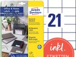 AVERY Zweckform Etiketten 3481-10 weiß 70,0 x 41,0 mm