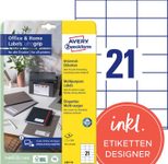 AVERY Zweckform Etiketten 3481-10 weiß 70,0 x 41,0 mm