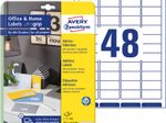 AVERY Zweckform Adressetiketten 7636-10 weiß 45,7 x 21,2 mm