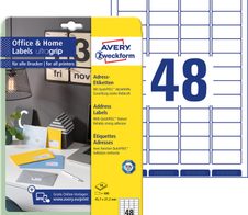 AVERY Zweckform Adressetiketten 7636-10 weiß 45,7 x 21,2 mm