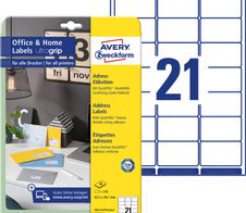 AVERY Zweckform Adressetiketten 7160-10 weiß 63,5 x 38,1 mm