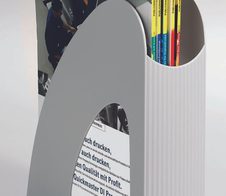 HAN Stehsammler antistatisches, schwermetallfreies Polystyrol grau , DIN C4