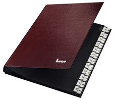 bene Pultordner DIN A4 24 Taben dunkelrot