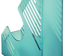 bene Stehsammler Polystyrol blau-transparent , DIN A4