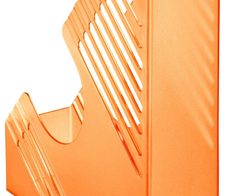 bene Stehsammler Polystyrol orange-transparent , DIN A4