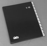 dots Pultordner DIN A4 12 Taben schwarz