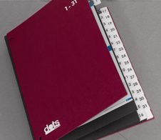 dots Pultordner DIN A4 32 Taben rot