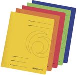 herlitz Schnellhefter DIN A4 Stabiler Manila-Karton 2x rot, gelb, dunkelblau, orange, hellgrün