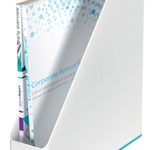 LEITZ Stehsammler Polystyrol perlweiß/eisblau , DIN A4