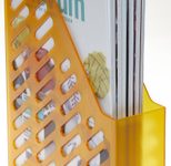 Stehsammler Polystyrol orange-transparent , DIN C4