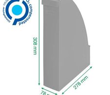 LEITZ Stehsammler recycelter Kunststoff blau , DIN A4