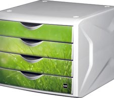 M&M Schubladenbox grau, grün, orange, blau, rot 30050967, DIN A4 mit 5 Schubladen, 1 St. ++ büroplus