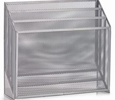 Zeller Zeitungsständer Metall silber , DIN A4