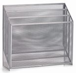 Zeller Zeitungsständer Metall silber , DIN A4