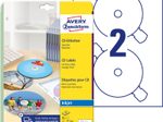 AVERY Zweckform CD-Etiketten SuperSize J8676-25 weiß