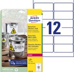 AVERY Zweckform wetterfeste Folienetiketten 63,5 x 33,9 mm