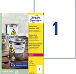AVERY Zweckform wetterfeste Folienetiketten 210,0 x 297,0 mm