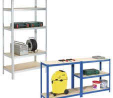 SZ Metall Lagerregale Steckregal Verzinkt 90,0 x 45,0 x 180,0 cm Silber