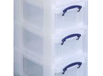 Really Useful Box Aufbewahrungsbox 1x 4,0 l + 3x 9,0 l - 30,0 x 42,0 x 73,0 cm transparent