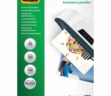 Fellowes Laminierfolien glänzend 100 mikron A3