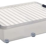 sunware® Aufbewahrungsbox 60,0 l - 50,0 x 80,0 x 20,0 cm transparent, metall