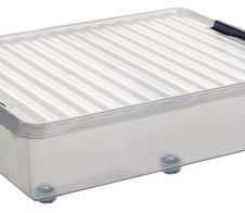 sunware® Aufbewahrungsbox 60,0 l - 50,0 x 80,0 x 20,0 cm transparent, metall