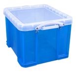 Really Useful Box Aufbewahrungsbox 35,0 l - 48,0 x 39,0 x 31,0 cm transparent, blau