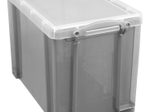 Really Useful Box Aufbewahrungsbox 19,0 l - 39,5 x 25,5 x 29,0 cm transparent, grau