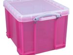 Really Useful Box Aufbewahrungsbox 35,0 l - 48,0 x 39,0 x 31,0 cm transparent, pink