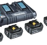 Power Source Kit 4x Akku BL1850B 18V 5,0 Ah, Doppel-Schnellladegerät DC18RD