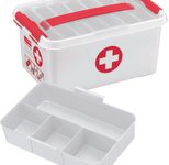 sunware® Erste-Hilfe-Box the q-line 6,0 l - 30,0 x 20,0 x 14,5 cm weiß/rot