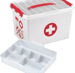 sunware® Erste-Hilfe-Box the q-line 22,0 l - 40,0 x 30,0 x 26,0 cm weiß/rot
