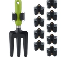 relaxdays Gerätehalter Wandhalterung schwarz, grau