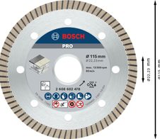 BOSCH Diamant-Trennscheibe Best Ceramic Extra-Clean Turbo