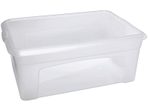 flink & sauber Aufbewahrungsbox 10,0 l - 38,0 x 26,0 x 14,0 cm transparent