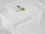 flink & sauber Aufbewahrungsbox 10,0 l - 38,0 x 26,0 x 14,0 cm transparent