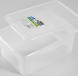 flink & sauber Aufbewahrungsbox 10,0 l - 38,0 x 26,0 x 14,0 cm transparent