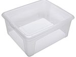 flink & sauber Aufbewahrungsbox 17,0 l - 40,0 x 35,0 x 17,0 cm transparent