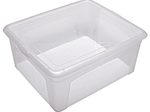 flink & sauber Aufbewahrungsbox 17,0 l - 40,0 x 35,0 x 17,0 cm transparent