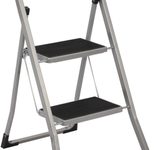 Klapptritt silber 2 Stufen, H: 81,0 cm