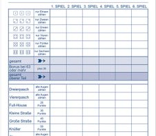 RNK-Verlag Ersatzblock DIN A6 Würfelspiel