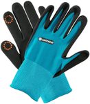 GARDENA Gartenhandschuhe 42% Polyester, 55% Nitril, 3% Elasthan, Nitrilbeschichtung der Handflächen 7 anthrazit, türkis