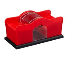 relaxdays Kartenmischgerät manuell, rot