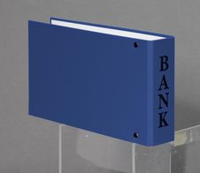 VELOFLEX Bankringbuch 2-Ringe DIN A6 quer 4.5 cm blau