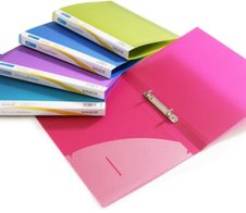RAPESCO® Ringbücher 2-Ringe DIN A4 2.6 cm grün, blau, pink, violett, hellblau